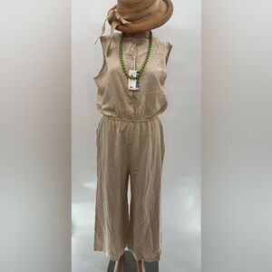Cowoka Women's Medium Khaki Jumpsuit NWT